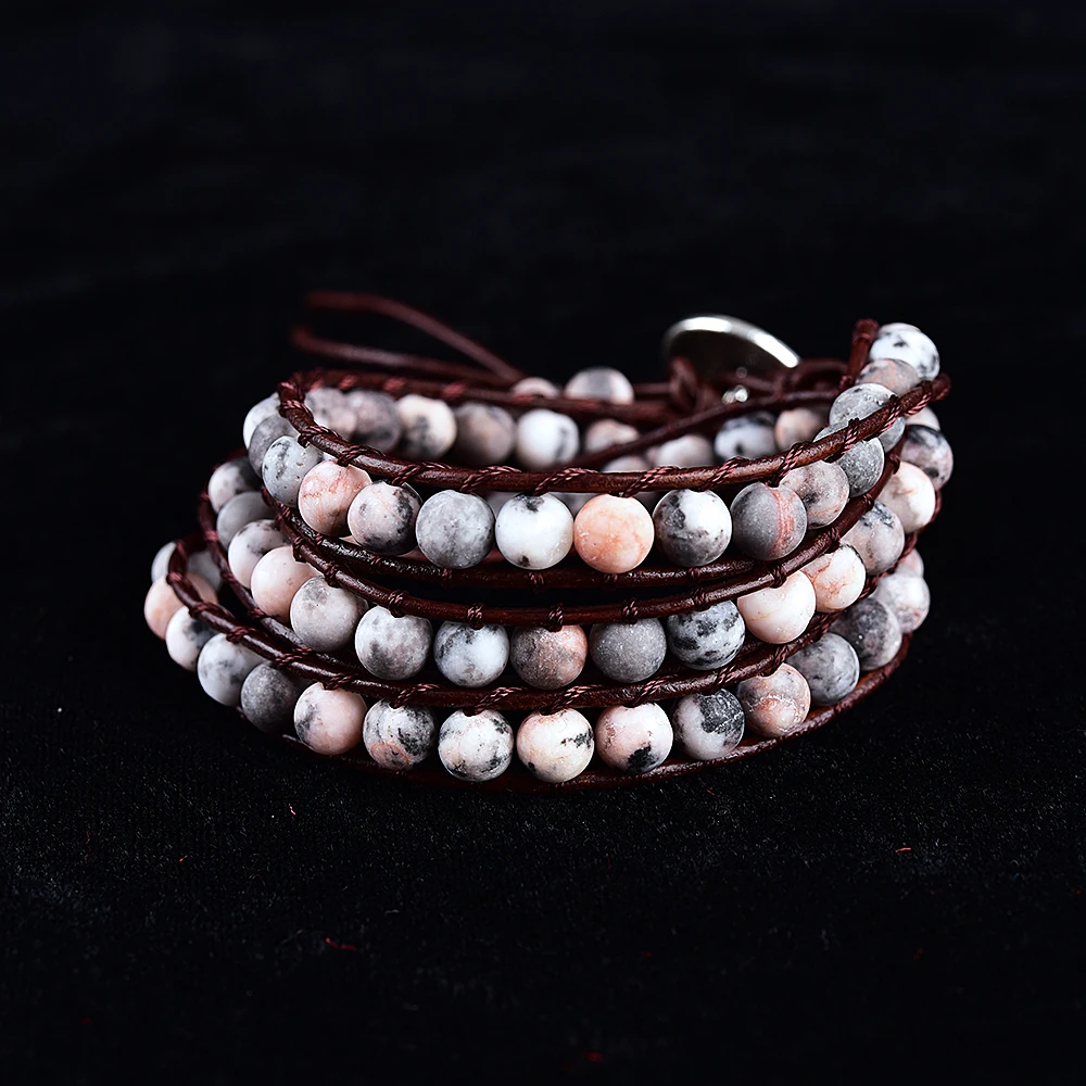 Asingeloo Pink Zebra Natural Stone Beads Handmade Boho Jewelry Bracelets Charm 3 Strand Wrap for Holiday Bracelet
Asingeloo Pink Zebra Natural Stone Beads Handmade Boho Jewelry Bracelets Charm 3 Strand Wrap for Holiday Bracelet