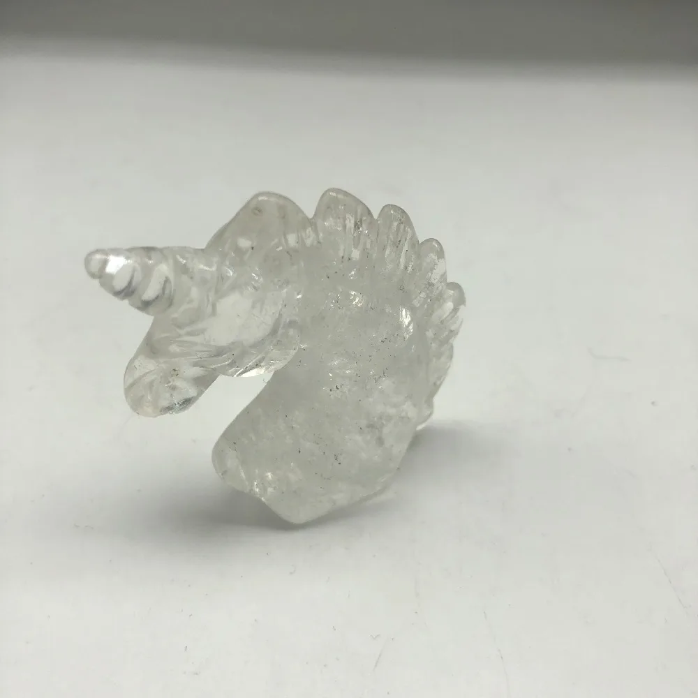 1pcs Natural Stone Quartz White Crystal Unicorn Statue Decoration Carving Horse Head Crafts Handmade As Gift Home Ornament Art
1pcs Natural Stone Quartz White Crystal Unicorn Statue Decoration Carving Horse Head Crafts Handmade As Gift Home Ornament Art