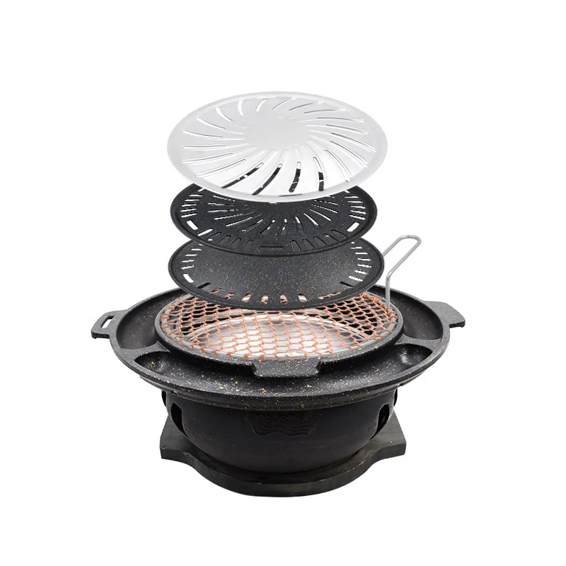 Portable picnic round Korean Outdoor Barbecue Grill Non-stick BBQ Pan Round Easily Cleaned Grills Barbecue Accessories Tools
Portable picnic round Korean Outdoor Barbecue Grill Non-stick BBQ Pan Round Easily Cleaned Grills Barbecue Accessories Tools