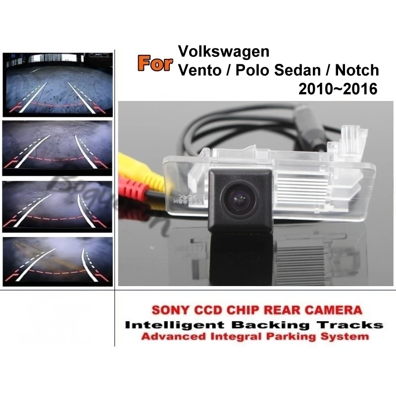 Камера заднего вида для Volkswagen Vento / VW Polo Sedan Notch 2010 2016 с чипом Smart Tracks HD CCD