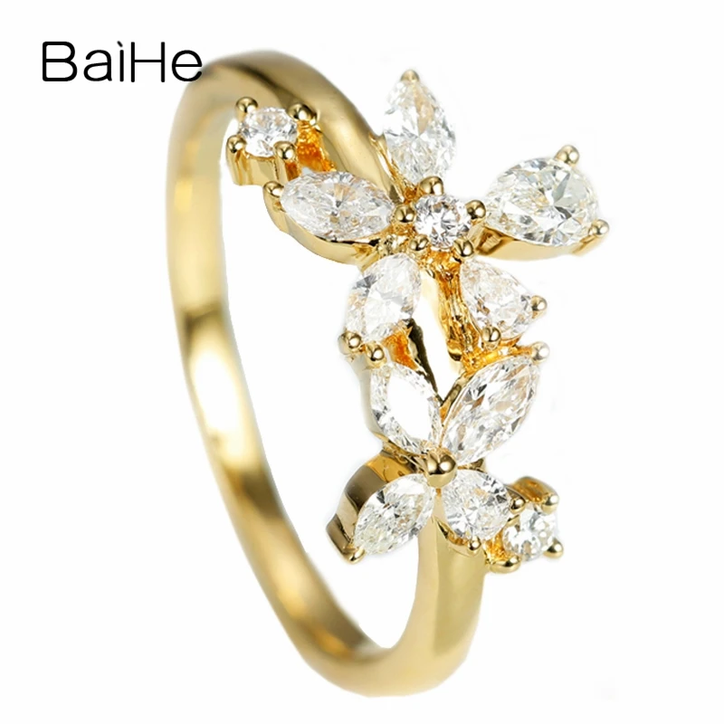 BAIHE Solid 14K Yellow Gold 0.70ct H/SI Pear Natural Diamonds Enagagement Trendy Gift Beautiful diamond Ring
BAIHE Solid 14K Yellow Gold 0.70ct H/SI Pear Natural Diamonds Enagagement Trendy Gift Beautiful diamond Ring