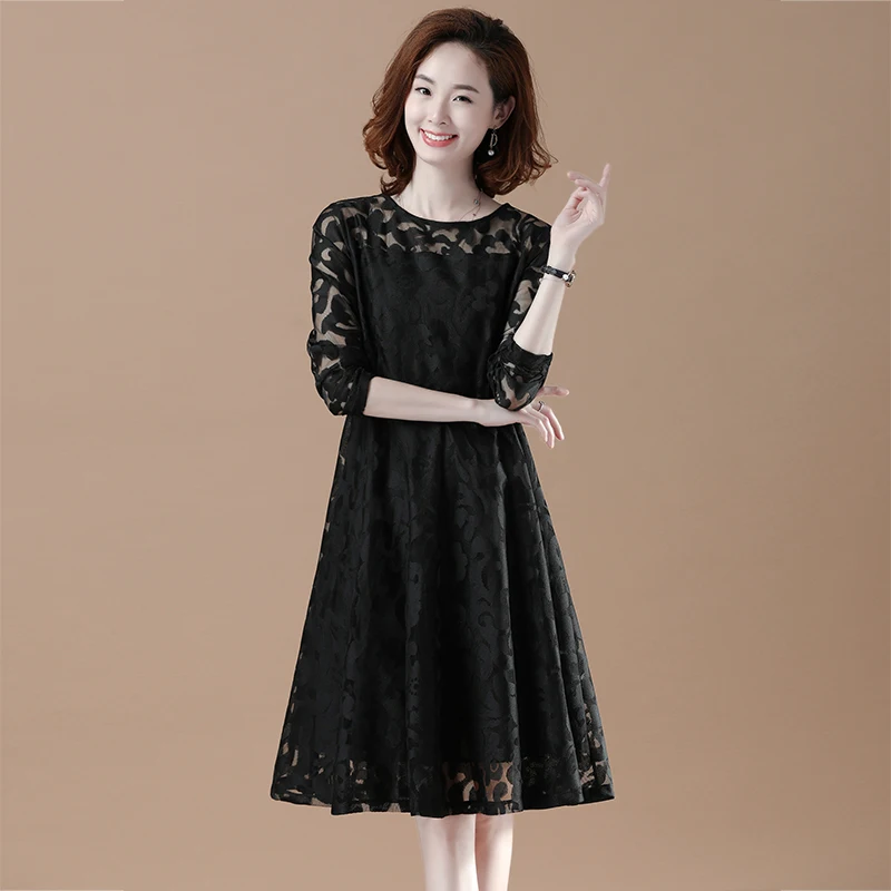 XL-5XL Autumn Women Lace Dress Hollow Long Sleeve O Neck A-Line Dresses 2018 Slim Elegant Ladies Plus Size Dress Black Green
XL-5XL Autumn Women Lace Dress Hollow Long Sleeve O Neck A-Line Dresses 2018 Slim Elegant Ladies Plus Size Dress Black Green