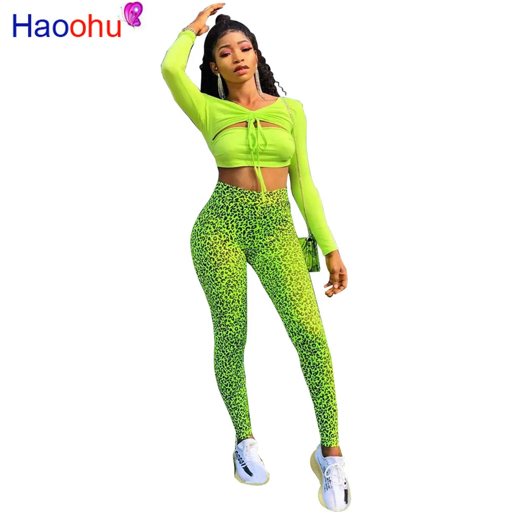 Leopard Print Bodycon Two Piece Sets Autumn Sexy Women 2 Piece Set Top and Pants Neon 2019 Party Club Tracksuit Women Set Outfit
Leopard Print Bodycon Two Piece Sets Autumn Sexy Women 2 Piece Set Top and Pants Neon 2019 Party Club Tracksuit Women Set Outfit