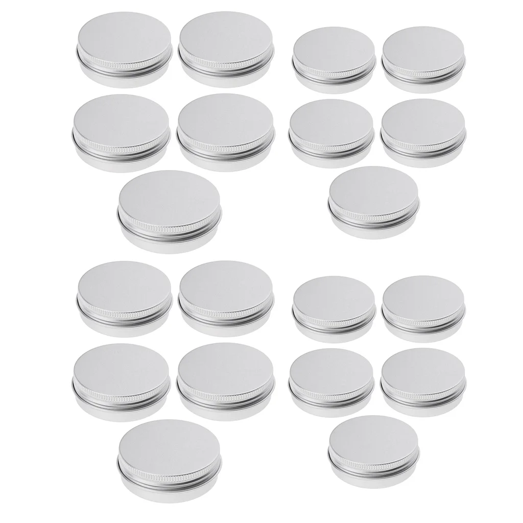 20pieces 25/150ml Aluminum Lip Balm Tin Pots Cosmetic Cream Jar Bottle Container
20pieces 25/150ml Aluminum Lip Balm Tin Pots Cosmetic Cream Jar Bottle Container