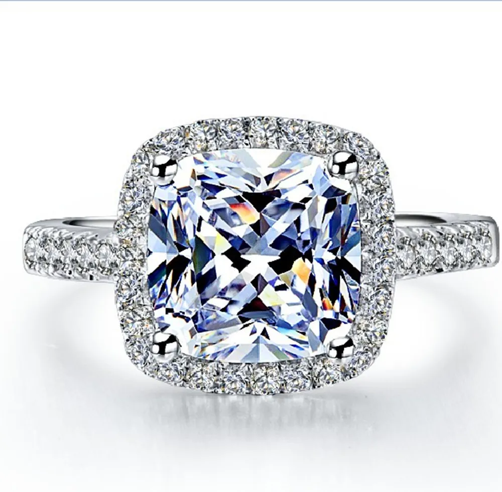 Amazing 1CT Brilliant Cushion Female Female Marriage Ring With Band Solid 18k White Gold Wedding Ring Fine Jewelry
Amazing 1CT Brilliant Cushion Female Female Marriage Ring With Band Solid 18k White Gold Wedding Ring Fine Jewelry