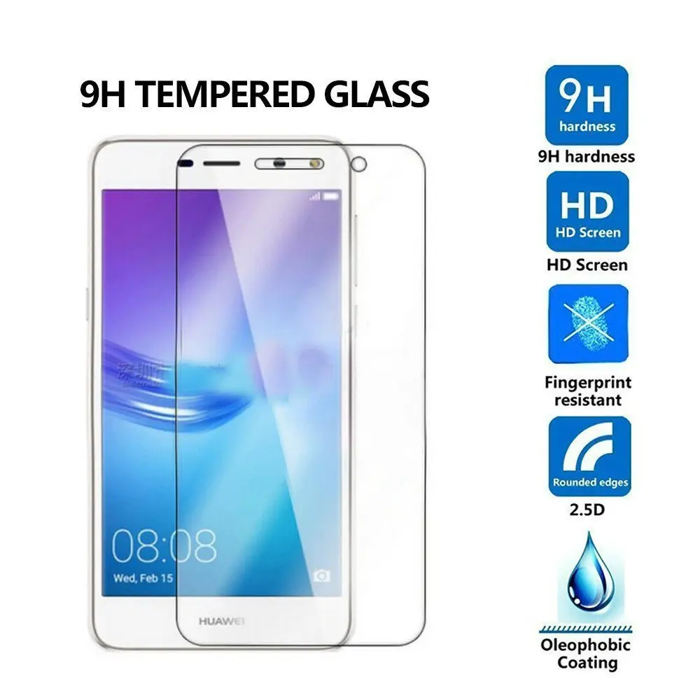 Защитное стекло закаленное 9H для HUAWEI Y5 2017 / Y6 MYA L22 L21 | Мобильные телефоны и
