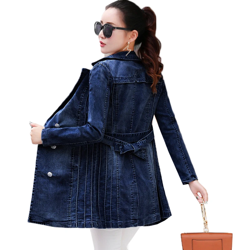 2019 Long Denim Jacket Women Double Breasted Jeans Coat Ladies Casual Slim Plus Size 3XL Windbreaker Woman With Belt
2019 Long Denim Jacket Women Double Breasted Jeans Coat Ladies Casual Slim Plus Size 3XL Windbreaker Woman With Belt