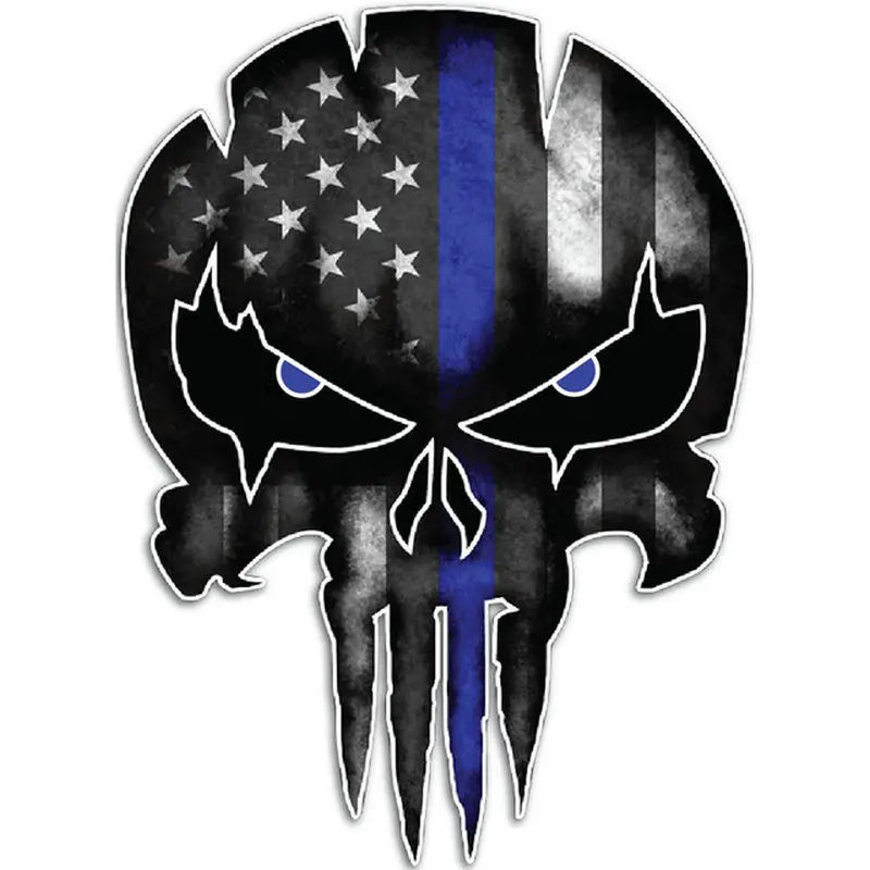 Yawlooc 3D Sticker 15x11CM Punisher Skull Reflective Personalized Car Stickers Motorcycle Decals 12 Style | Автомобили и