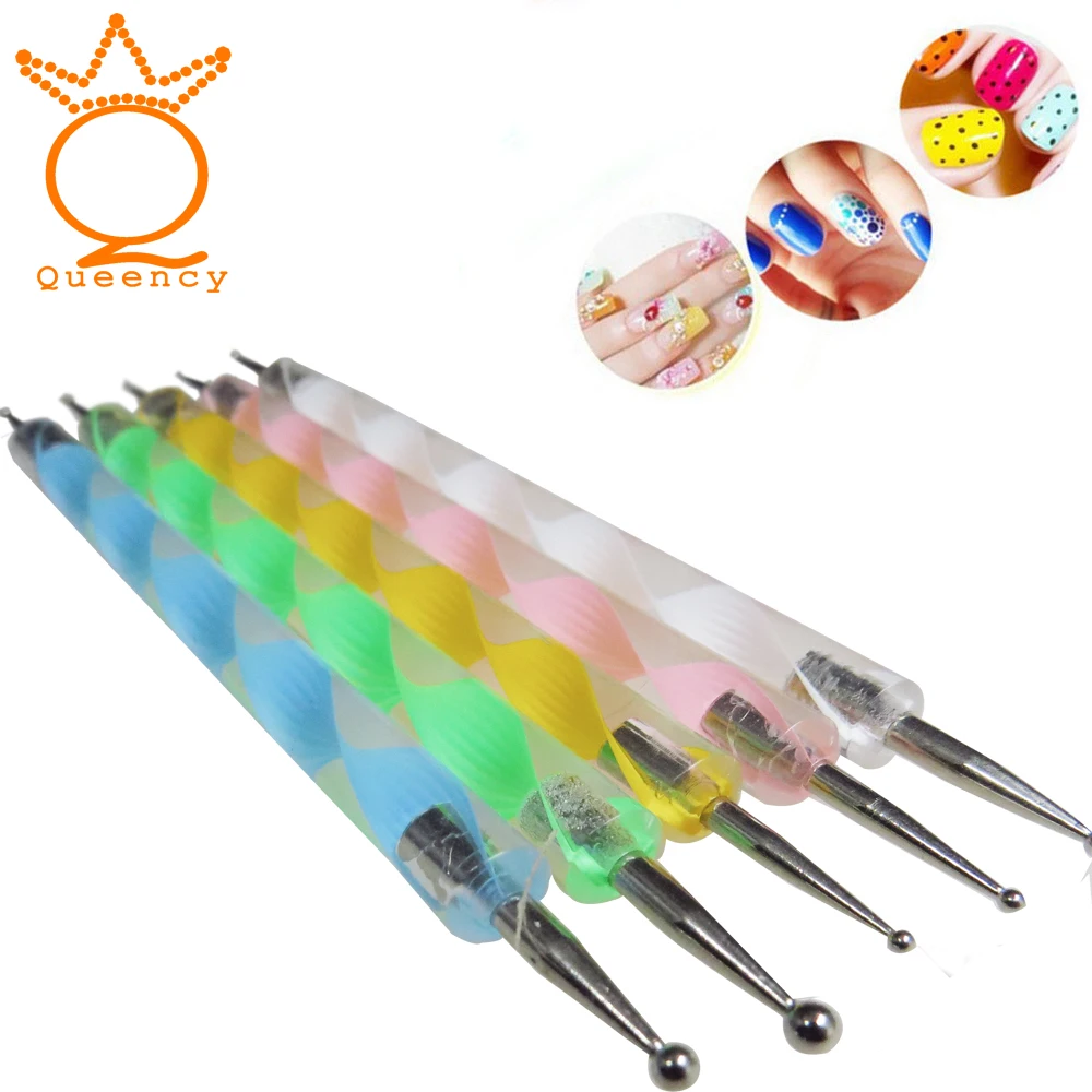 1 шт Профессиональный 2 Way Nail Art нажмите с силой так ручки Пластик винт ручка