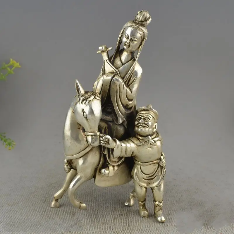 Китайская Коллекционная старая ручная работа, Резной орнамент Miao Silver Wang zhaojun статуя для путешествий
Китайская Коллекционная старая ручная работа, Резной орнамент Miao Silver Wang zhaojun статуя для путешествий