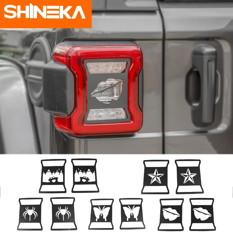 SHINEKA, автомобильный Стайлинг, 2 шт., металлический задний фонарь, защита, чехлы, задние лампы, Защитные чехлы для Jeep Wrangler JL 2018, аксессуары
SHINEKA, автомобильный Стайлинг, 2 шт., металлический задний фонарь, защита, чехлы, задние лампы, Защитные чехлы для Jeep Wrangler JL 2018, аксессуары