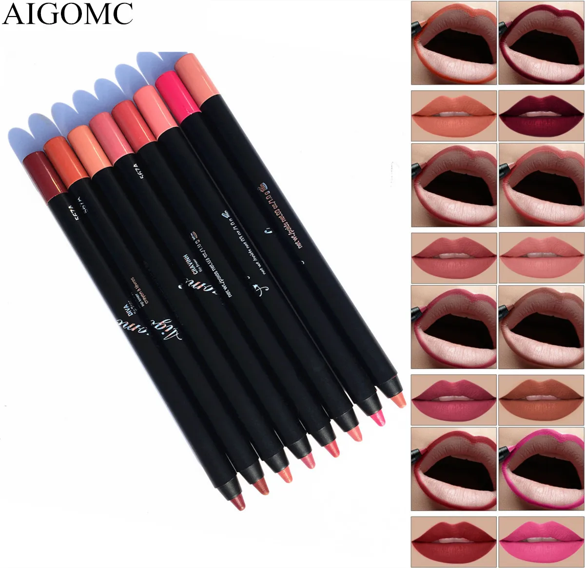AIGOMC 8 Colors/Set waterproof lip liner pencil sexy full lipstick female long-lasting lipstick cosmetics beauty makeup
AIGOMC 8 Colors/Set waterproof lip liner pencil sexy full lipstick female long-lasting lipstick cosmetics beauty makeup