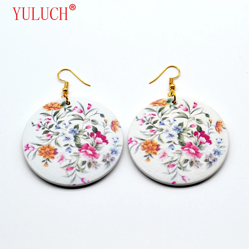 YULUCH 2018 Fashion new wood round color printing fresh multicolor flowers for cute women jewelry accessories earrings gift
YULUCH 2018 Fashion new wood round color printing fresh multicolor flowers for cute women jewelry accessories earrings gift