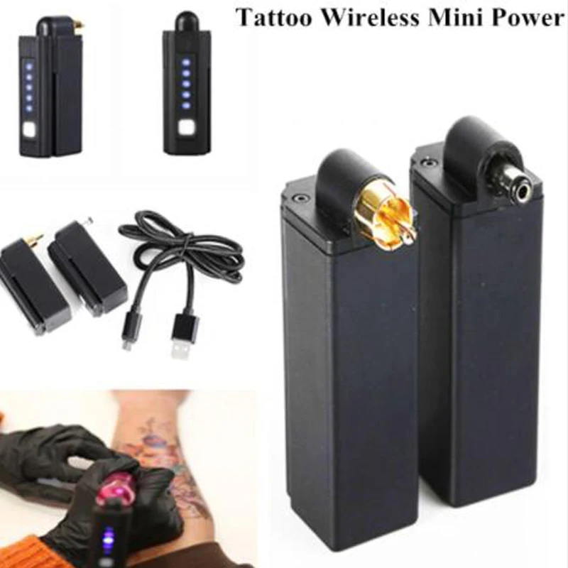 New Wireless Tattoo Power Supply Mini 1500mAh RCA/DC Cord Professional Battery for Tattoo Rotary Pen Tattoo Foot Pedal
New Wireless Tattoo Power Supply Mini 1500mAh RCA/DC Cord Professional Battery for Tattoo Rotary Pen Tattoo Foot Pedal