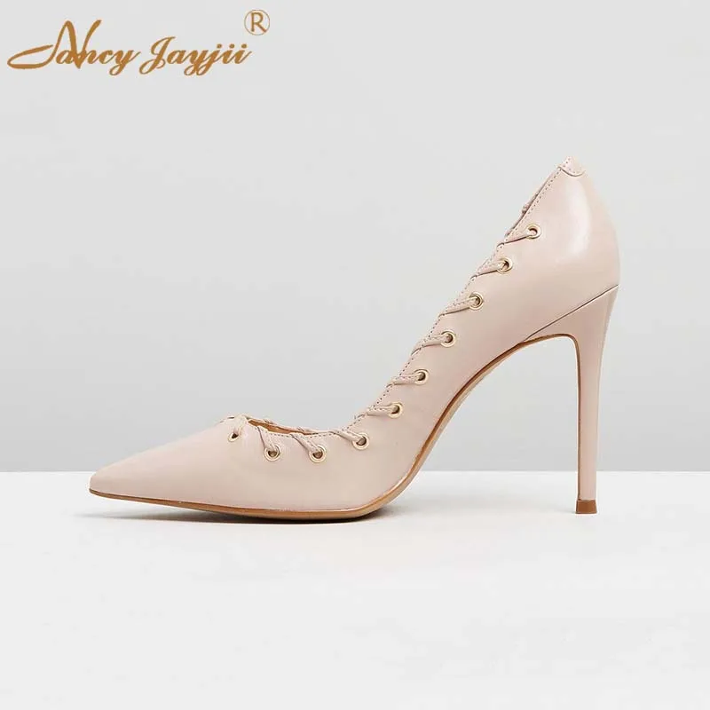 Nancyjayjii Metal Hole Lace Women’S Fashion Pumps Pink Leather Pointed Toe Super Stiletto Heels 2021 Autumn Ladies Office Shoes
Nancyjayjii Metal Hole Lace Women’S Fashion Pumps Pink Leather Pointed Toe Super Stiletto Heels 2021 Autumn Ladies Office Shoes