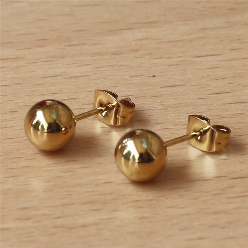 TQ9 316 L Stainless Steel Stud Earrings Gold-Color Vacuum Plating No Easy Fade Allergy Free Size 7mm
TQ9 316 L Stainless Steel Stud Earrings Gold-Color Vacuum Plating No Easy Fade Allergy Free Size 7mm