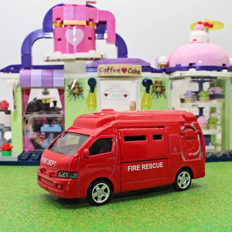 TC 1: 64 Литой Сплав модель автомобиля Toyota скорой помощи детские игрушки открыть