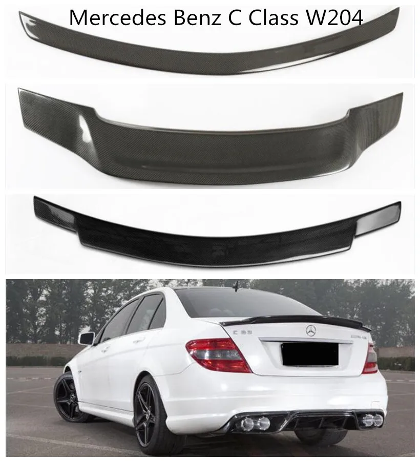Спойлер из углеродного волокна для Mercedes Benz C Class W204 C63 C180 C200 C230 C260 C300 2007 2014