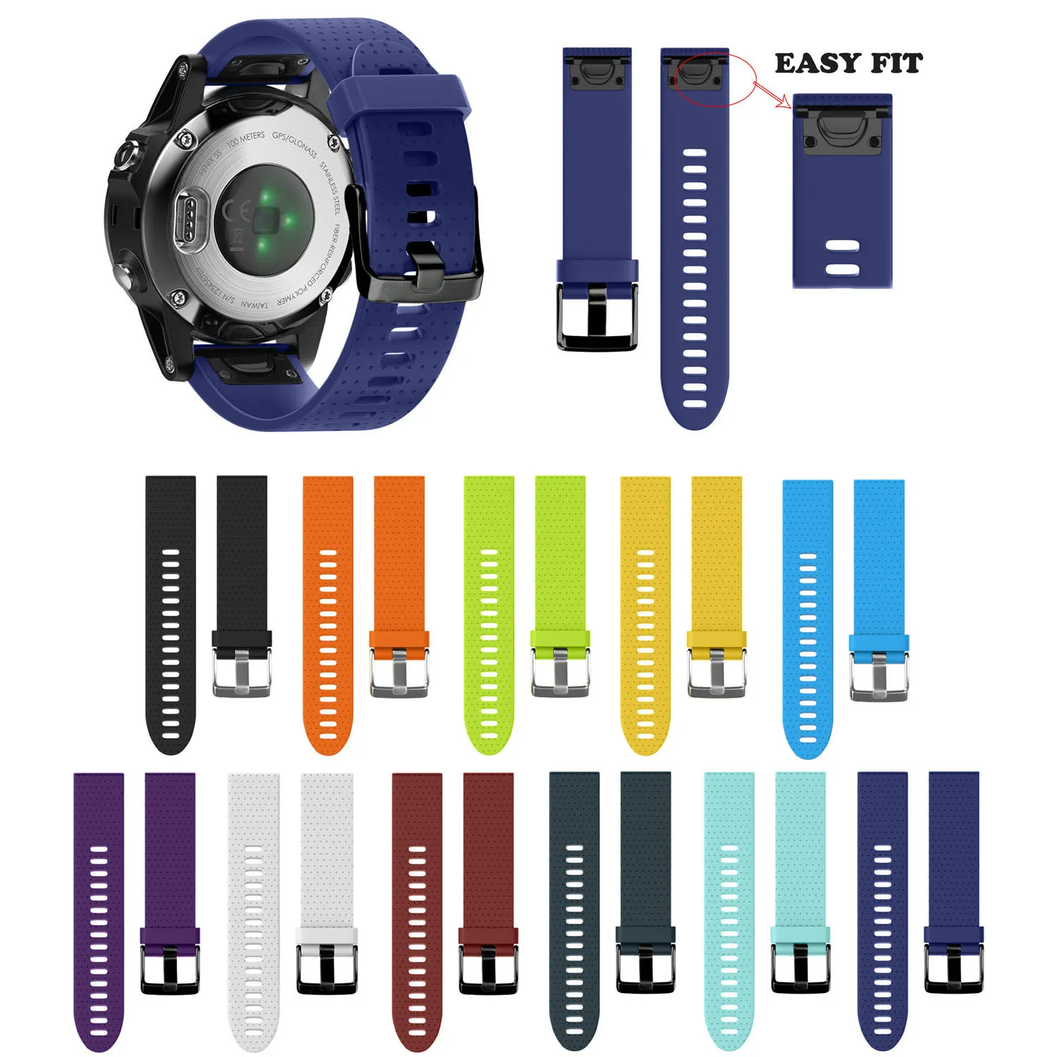 Silicone Quick Release Watch Band Wrist Strap For Garmin Fenix 5S Band 20mm Replacement Rubber Watchband For Fenix 5S
Silicone Quick Release Watch Band Wrist Strap For Garmin Fenix 5S Band 20mm Replacement Rubber Watchband For Fenix 5S