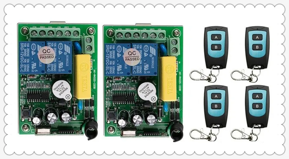 AC 220V 2ch intelligent household Wireless systems Wireless Remote Control Switch 2* receiver & 4* transmitter Simple operation
AC 220V 2ch intelligent household Wireless systems Wireless Remote Control Switch 2* receiver & 4* transmitter Simple operation