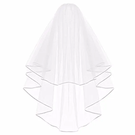 Bridal Veil with Comb Ribbon Edged Center Cascade for Hen Bachelorette Bridal Shower Party White
Bridal Veil with Comb Ribbon Edged Center Cascade for Hen Bachelorette Bridal Shower Party White