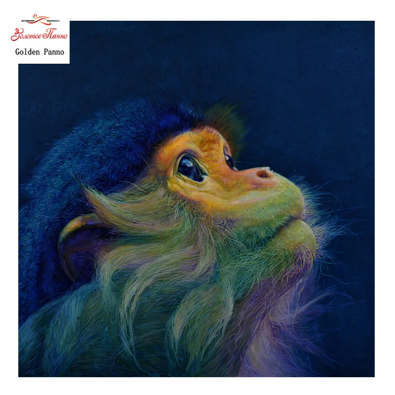 Golden Panno,DIY DMC 11CT 14CT completely Cross stitch Animal monkey kits embroidery needlework sets wall decoration 08
Golden Panno,DIY DMC 11CT 14CT completely Cross stitch Animal monkey kits embroidery needlework sets wall decoration 08