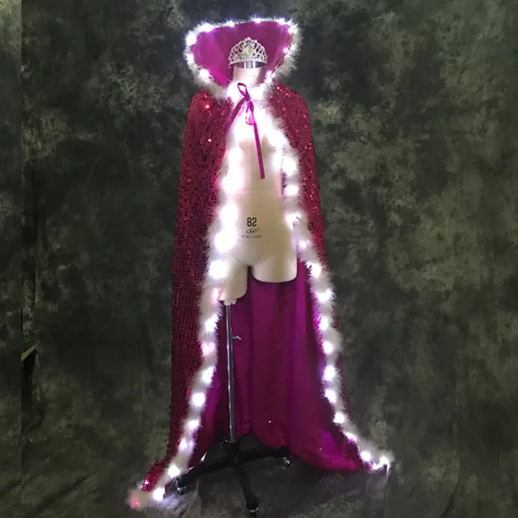 Fluorescent LED Cape Dancing Growing Lighting Sequins Dance Cloak Neon LED Clothes Event Party Supplies Stage Costume
Fluorescent LED Cape Dancing Growing Lighting Sequins Dance Cloak Neon LED Clothes Event Party Supplies Stage Costume