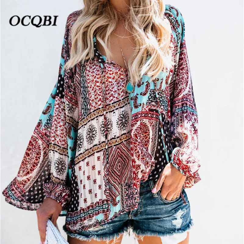 2019 Women Summer Blouse Chiffon Print Korean Fashion Clothing Long Sleeves Loose Shirts Plus Size
2019 Women Summer Blouse Chiffon Print Korean Fashion Clothing Long Sleeves Loose Shirts Plus Size
