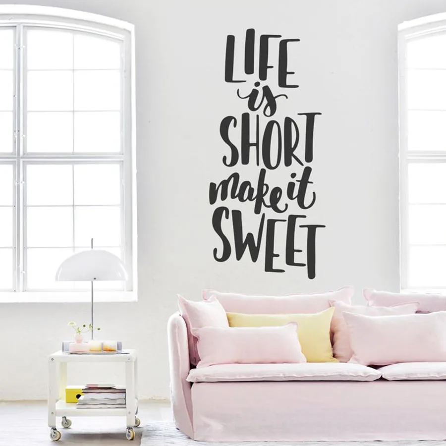 Kitchen Quote Wall Decal Art Vinyl Wall Sticker Family Waterproof Room Interior Decoration Life Is Short Make It Sweet S449
Kitchen Quote Wall Decal Art Vinyl Wall Sticker Family Waterproof Room Interior Decoration Life Is Short Make It Sweet S449