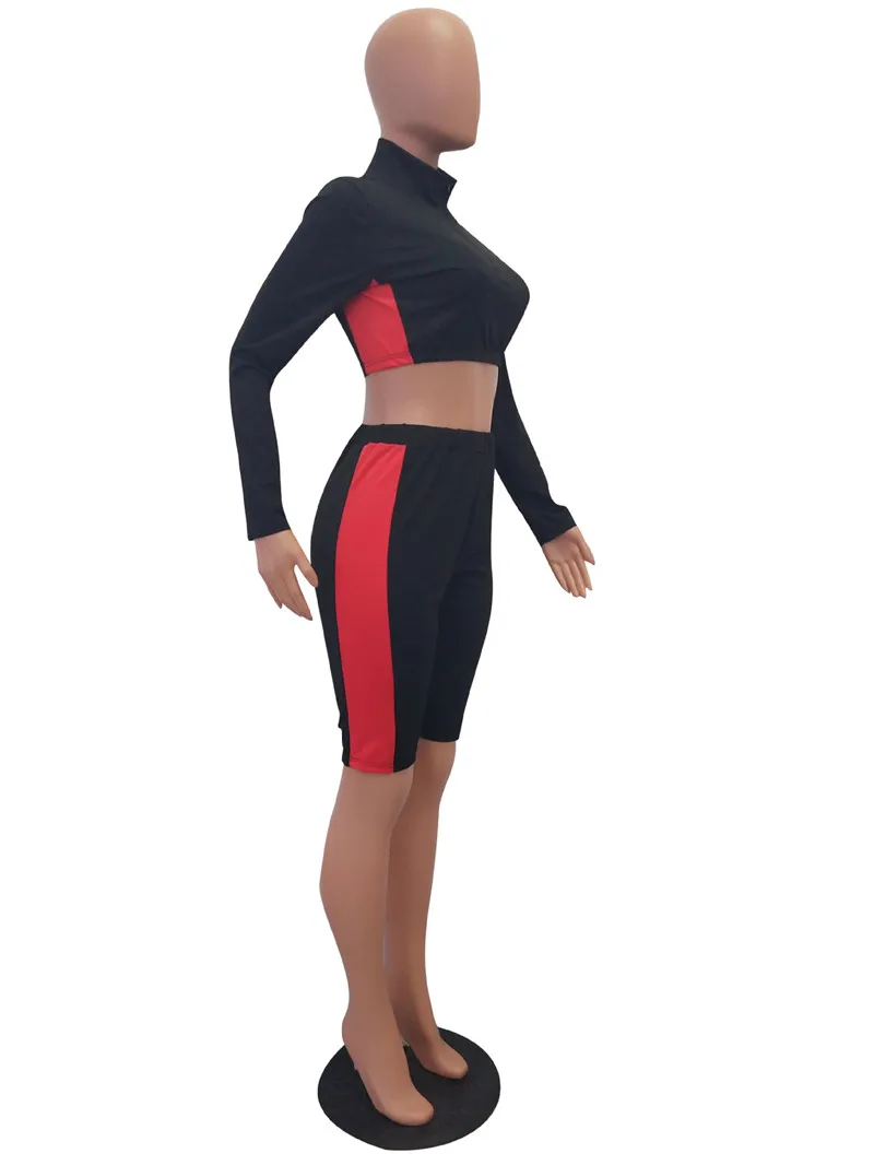 2018 Womens Tracksuit Fashion Long Sleeve Crop Top and Shorts 2 Piece Set Female Zip Casual Skinny Two Pieces Outfits Sweatsuit
2018 Womens Tracksuit Fashion Long Sleeve Crop Top and Shorts 2 Piece Set Female Zip Casual Skinny Two Pieces Outfits Sweatsuit