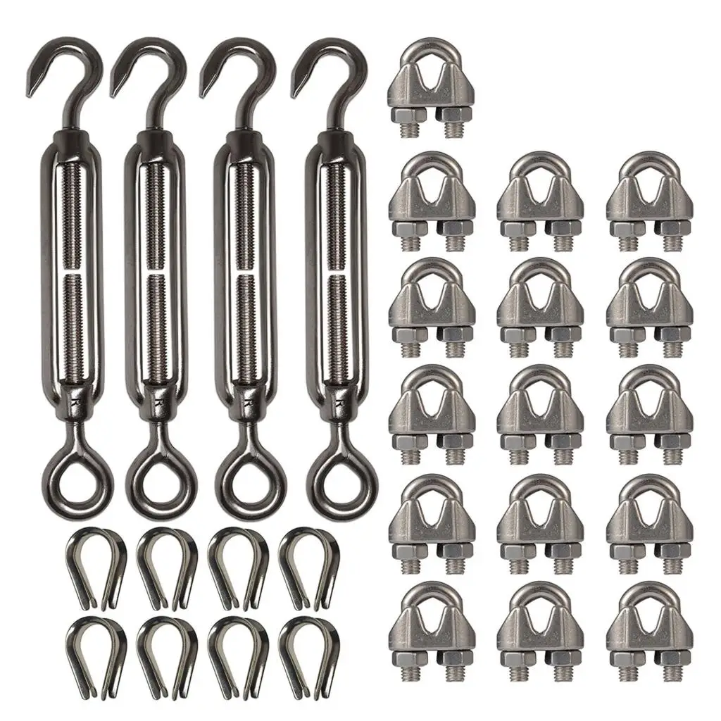 Горячая 4-Pcs TurnbuckleTension EyeHook M6 16-Pcs 18 дюймов проволочная сетка для кабеля ClipClamp M3 8-Pcs наперсток M3 Нержавеющая сталь K
Горячая 4-Pcs TurnbuckleTension EyeHook M6 16-Pcs 18 дюймов проволочная сетка для кабеля ClipClamp M3 8-Pcs наперсток M3 Нержавеющая сталь K