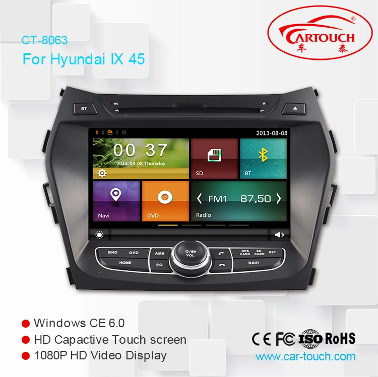 Автомагнитола Cartouch автомобильный DVD плеер GPS навигация для Hyundai IX45 2013 Santa Fe