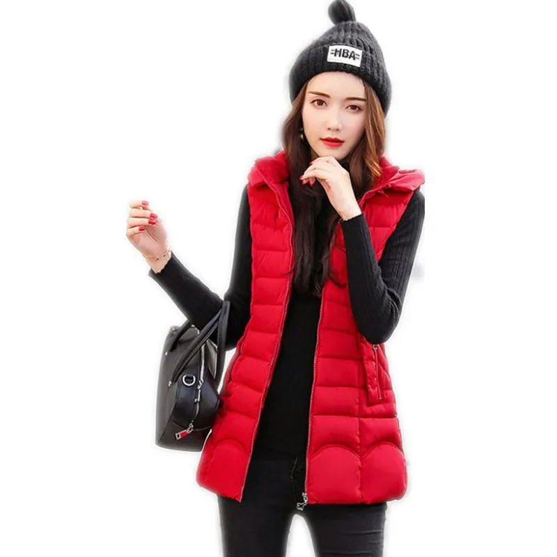 Plus Size 5XL Autumn Winter Women's Vest 2018Fashion Down Cotton Female Waistcoat Hooded Slim Warm Medium-Long Vest Hot SaleQ728
Plus Size 5XL Autumn Winter Women's Vest 2018Fashion Down Cotton Female Waistcoat Hooded Slim Warm Medium-Long Vest Hot SaleQ728