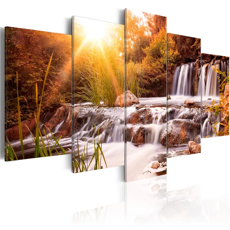 5 Pieces Waterfull Prints Canvas Art Green Forest Wall Decor Landscape Posters and Prints Modern Painting Bedroom Home Decor
5 Pieces Waterfull Prints Canvas Art Green Forest Wall Decor Landscape Posters and Prints Modern Painting Bedroom Home Decor