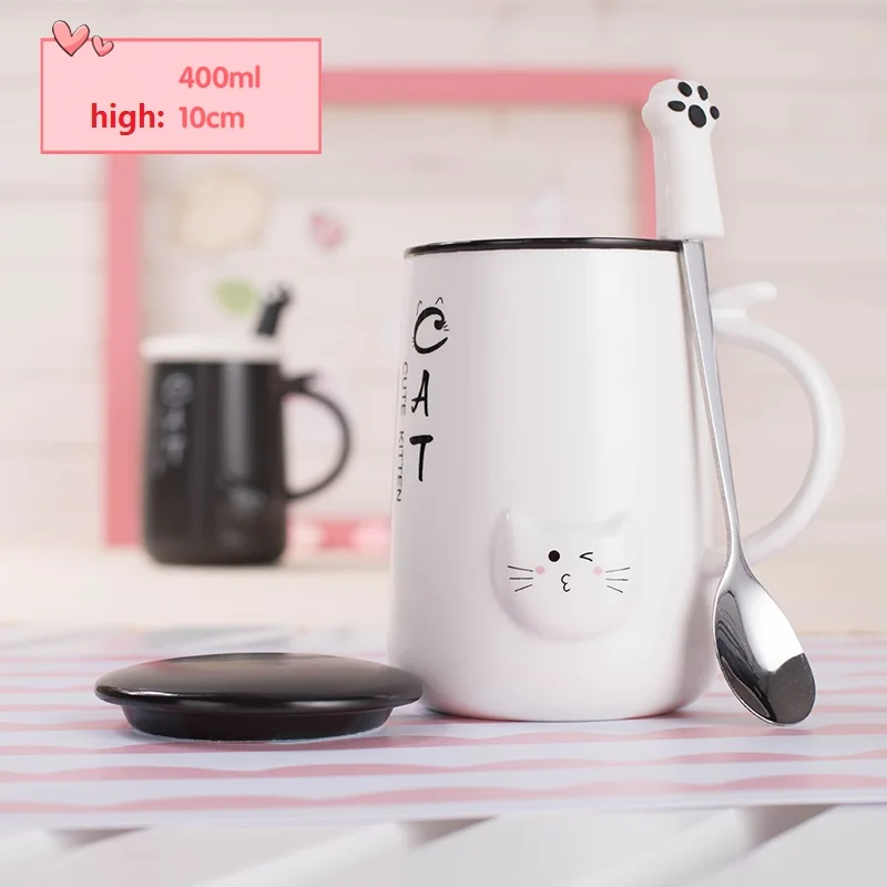 OUSSIRRO Cute Cat Ceramics Mug With Lid Large Capacity 450ml Mugs Coffee Milk Tea Cups Novelty Gifts
OUSSIRRO Cute Cat Ceramics Mug With Lid Large Capacity 450ml Mugs Coffee Milk Tea Cups Novelty Gifts
