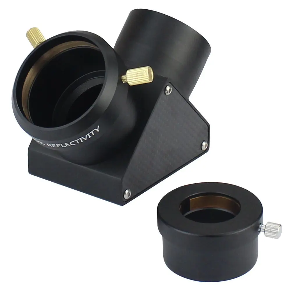 2Inch Enhanced Dielectric Mirror Diagonal with 2"-1.25" Adapter-, ENHANCED 99% REFLECTIVITY, Carbon Fiber Side Plates
2Inch Enhanced Dielectric Mirror Diagonal with 2"-1.25" Adapter-, ENHANCED 99% REFLECTIVITY, Carbon Fiber Side Plates