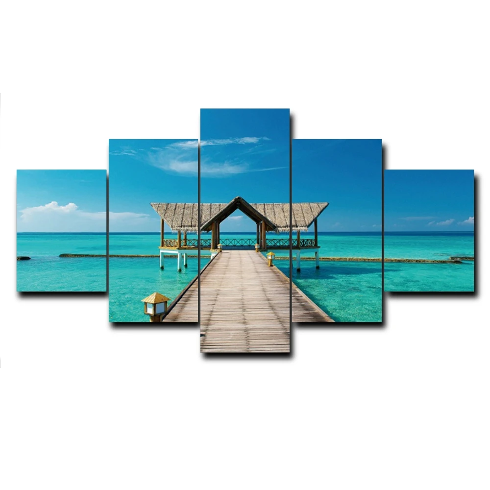 Laeacco Canvas Calligraphy Painting Seascape Wood Bridge Print 5 Panel Wall Artwork Poster for Living Room Home Decor Pictures
Laeacco Canvas Calligraphy Painting Seascape Wood Bridge Print 5 Panel Wall Artwork Poster for Living Room Home Decor Pictures
