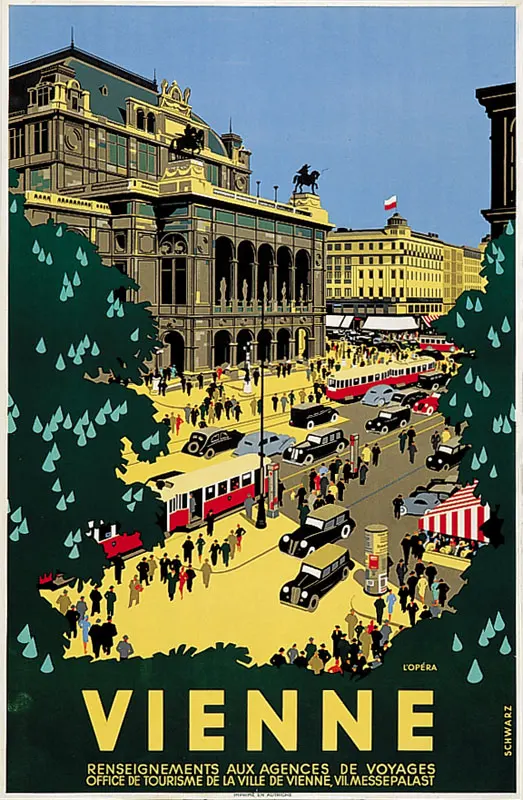 Постеры для путешествий туризма Австрии поездок классические настенные