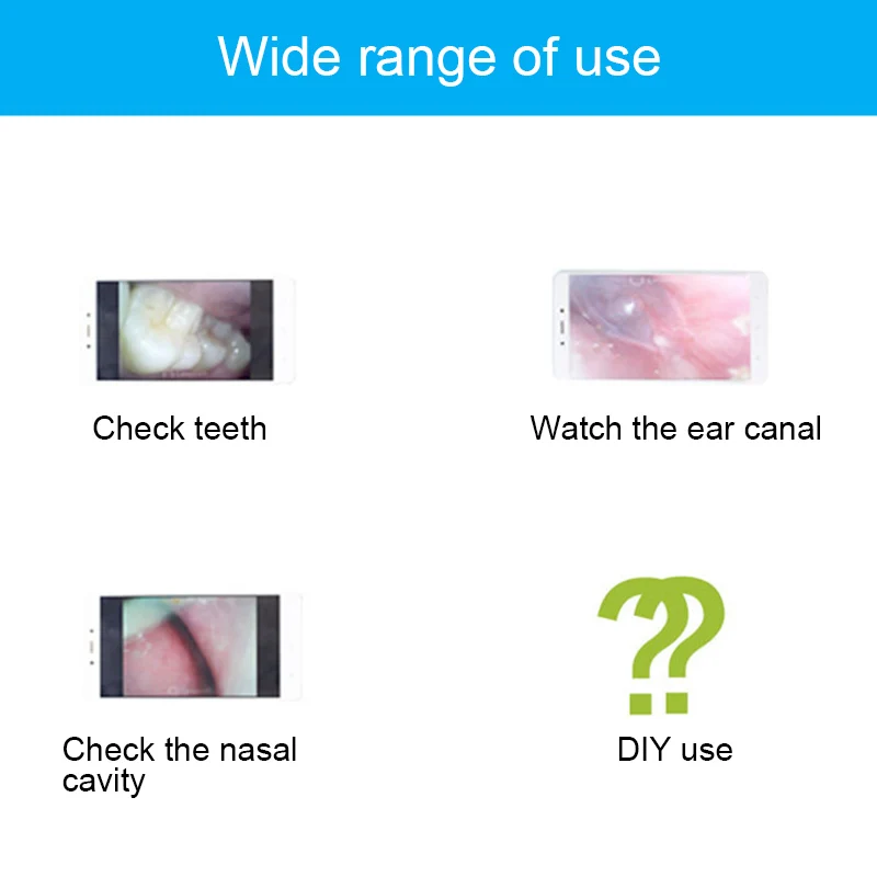 3 In 1 Ear Spoon Borescope Ear Cleaning USB OTG Endoscope for Phone Android PC SDFA88