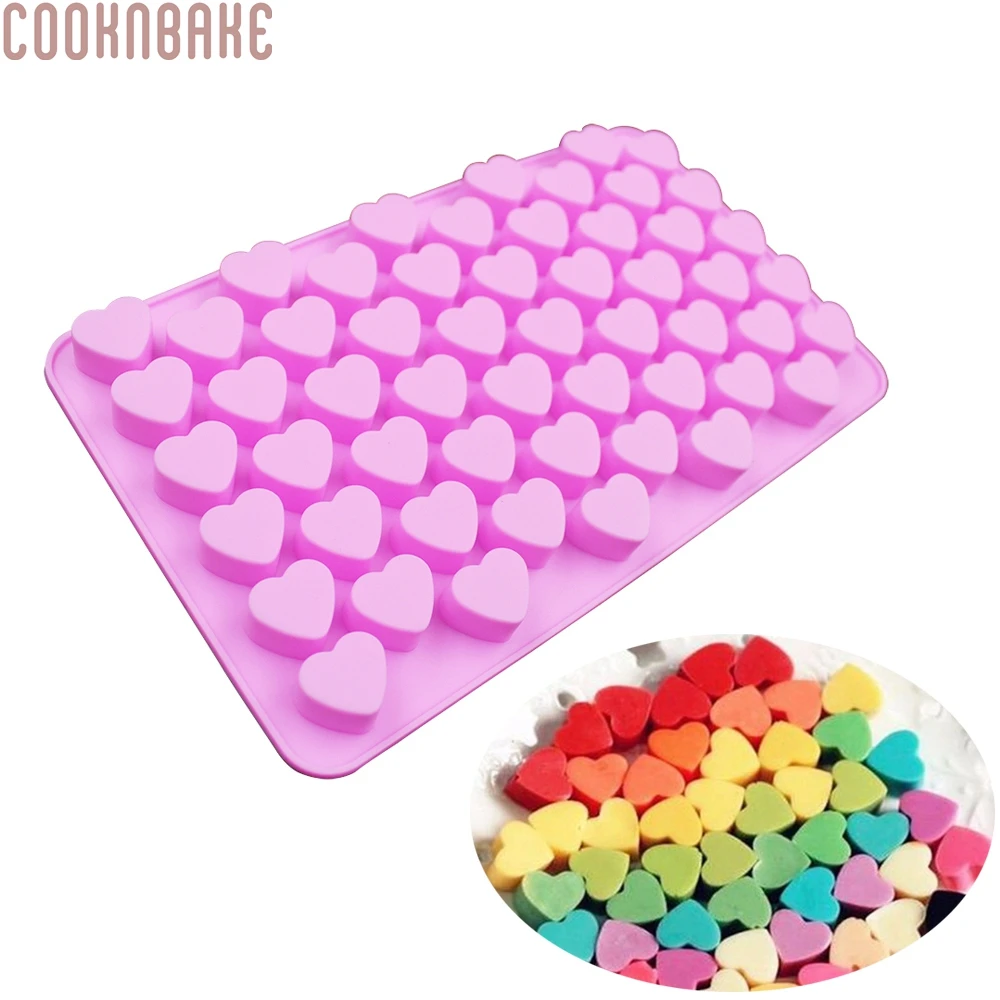 Силиконовая форма COOKNBAKE DIY 55 решеток для шоколада сердце поддон кубиков льда