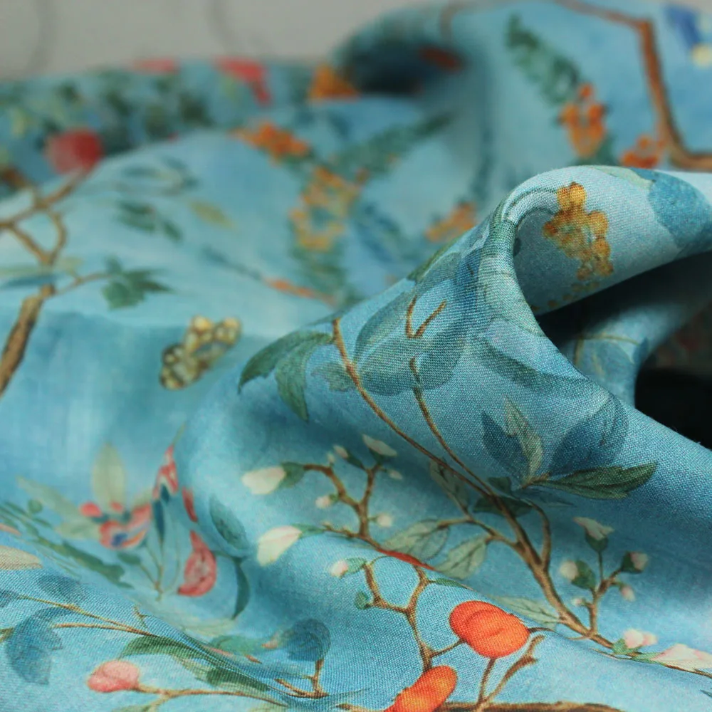Pure Ramie Printing material High-count high-density fine gown dress jacket fabric for dress Summer fabric
Pure Ramie Printing material High-count high-density fine gown dress jacket fabric for dress Summer fabric