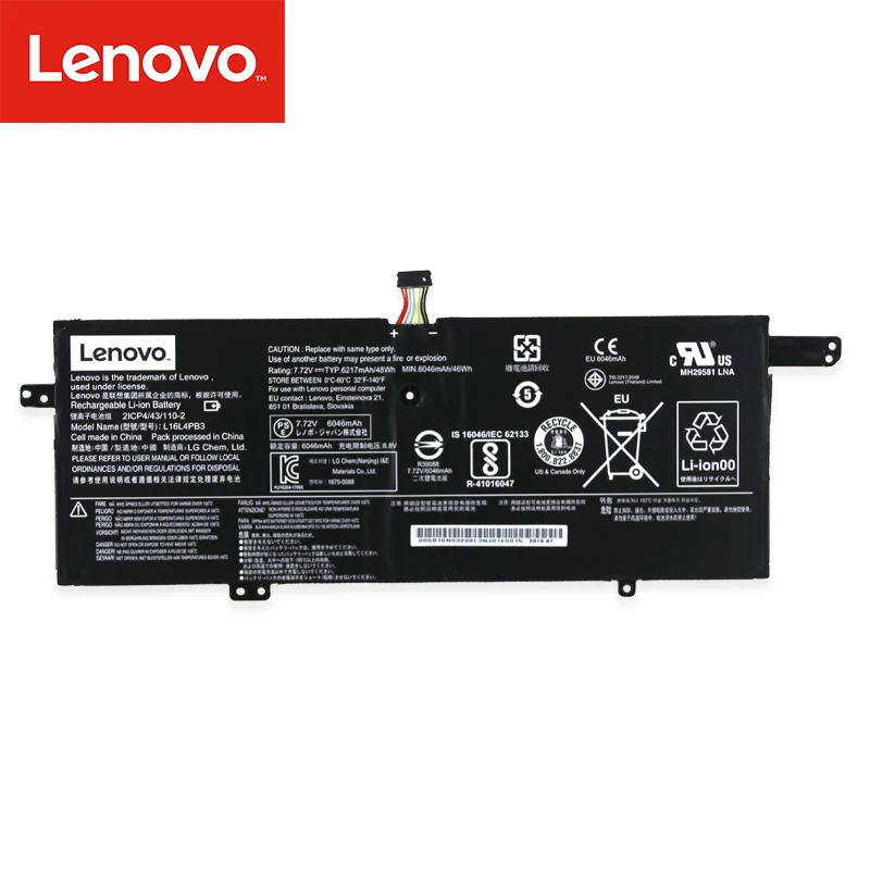 Оригинальный аккумулятор для ноутбука Lenovo Ideapad 720S 13IKB 13ARR L16M4PB3 16C4PB3