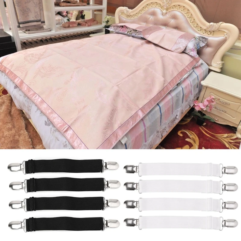4Pcs Sheet Grippers Straps Fasteners Hold Grips Elastic Clips Gripper Bedspread Sheet Clip
4Pcs Sheet Grippers Straps Fasteners Hold Grips Elastic Clips Gripper Bedspread Sheet Clip