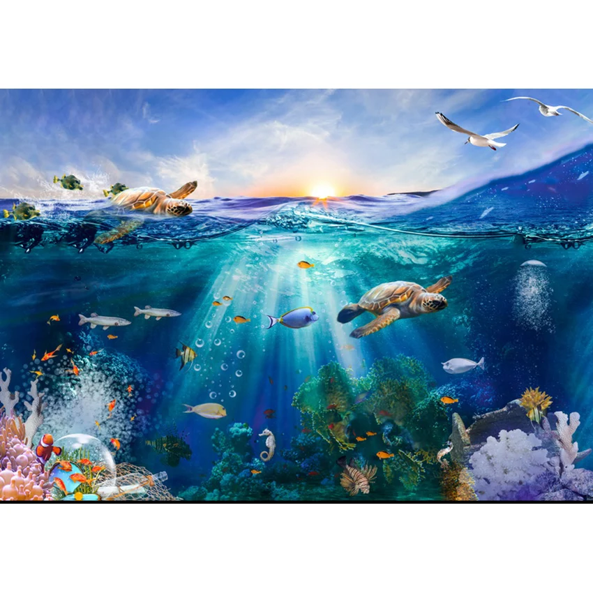 Vinyl Underwater fish Theme Photography Backdrop newborn children Summer Party Photo Background Children Birthday Backdrop
Vinyl Underwater fish Theme Photography Backdrop newborn children Summer Party Photo Background Children Birthday Backdrop