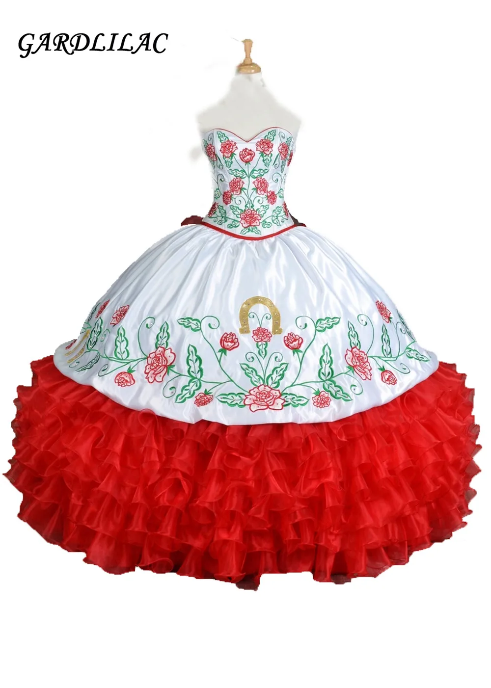 2018 New Real White Red Embroidery Quinceanera Dresses Ball Gown Sweetheart Ruffles Vestidos De 15 Anos Sweet 16 Dresses
2018 New Real White Red Embroidery Quinceanera Dresses Ball Gown Sweetheart Ruffles Vestidos De 15 Anos Sweet 16 Dresses