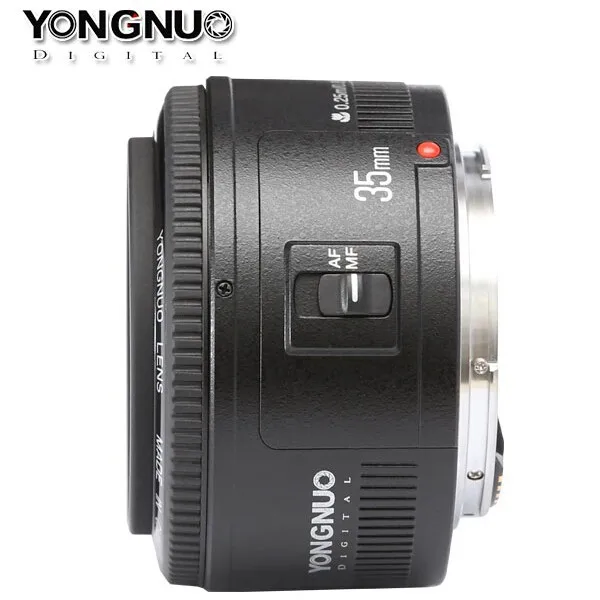 В наличии! Оригинальный объектив YONGNUO 35 мм f2 YN35mm с большой апертурой автофокусом