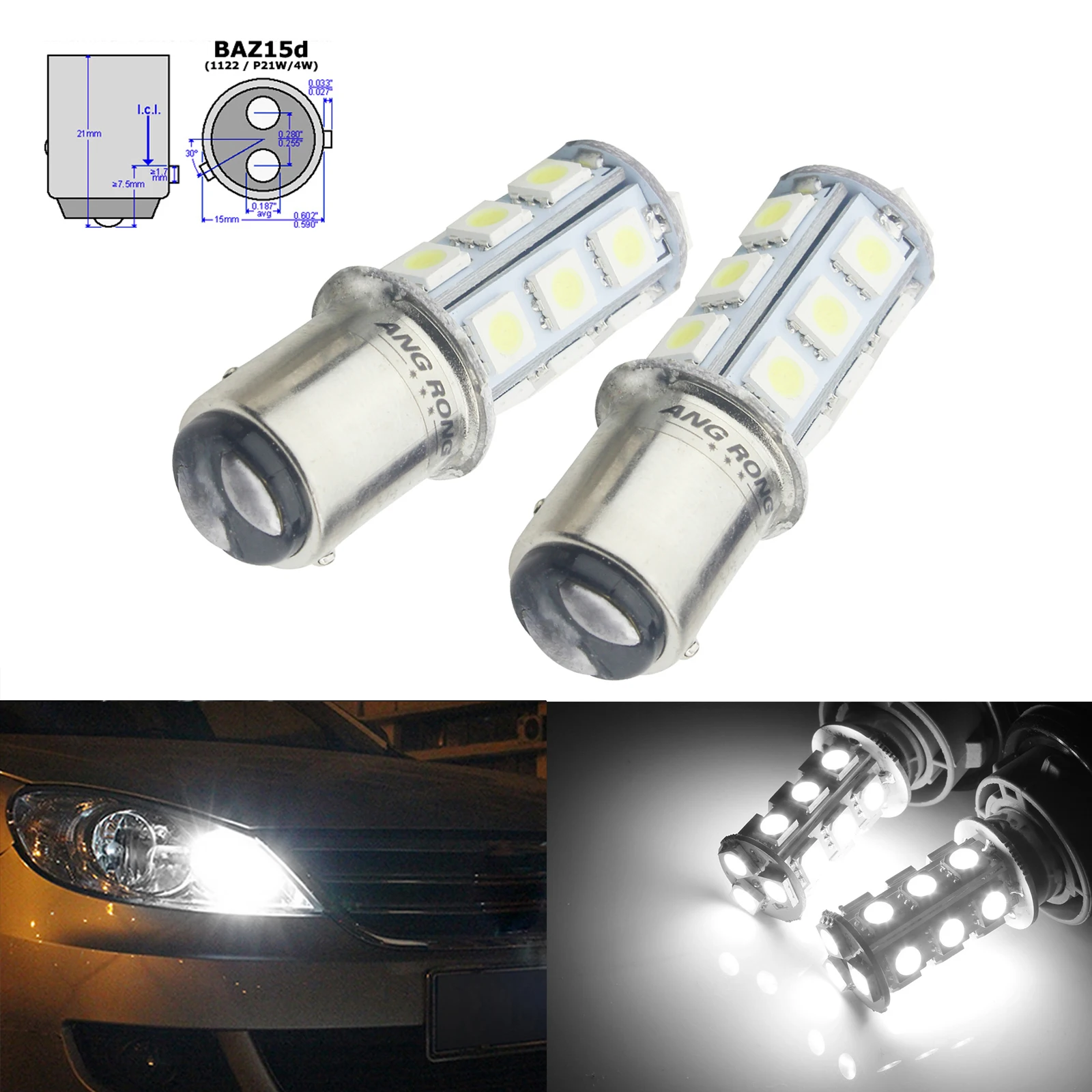 ANGRONG 10X P21/4W 566 BAZ15d 18 SMD СВЕТОДИОДНЫЙ ная лампа стоп-сигнала задсветильник хода DRL, задние противотуманные фары белого цвета 6000K 12 В
ANGRONG 10X P21/4W 566 BAZ15d 18 SMD СВЕТОДИОДНЫЙ ная лампа стоп-сигнала задсветильник хода DRL, задние противотуманные фары белого цвета 6000K 12 В