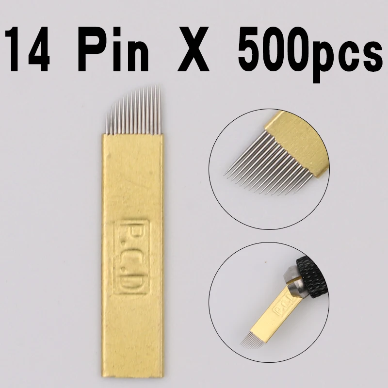 Wholesale 500 pcs microblading needle 14 pin pcd Lamina Tebori 14 Hard Flex Microblading 14 Prong flat permanent makeup supplies
Wholesale 500 pcs microblading needle 14 pin pcd Lamina Tebori 14 Hard Flex Microblading 14 Prong flat permanent makeup supplies