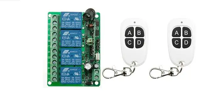 Беспроводной релейный переключатель teleswitch 1 передатчик и 2 релейных приемника для умного дома, 12 В постоянного тока, 4 канала, 10 А RF
Беспроводной релейный переключатель teleswitch 1 передатчик и 2 релейных приемника для умного дома, 12 В постоянного тока, 4 канала, 10 А RF
