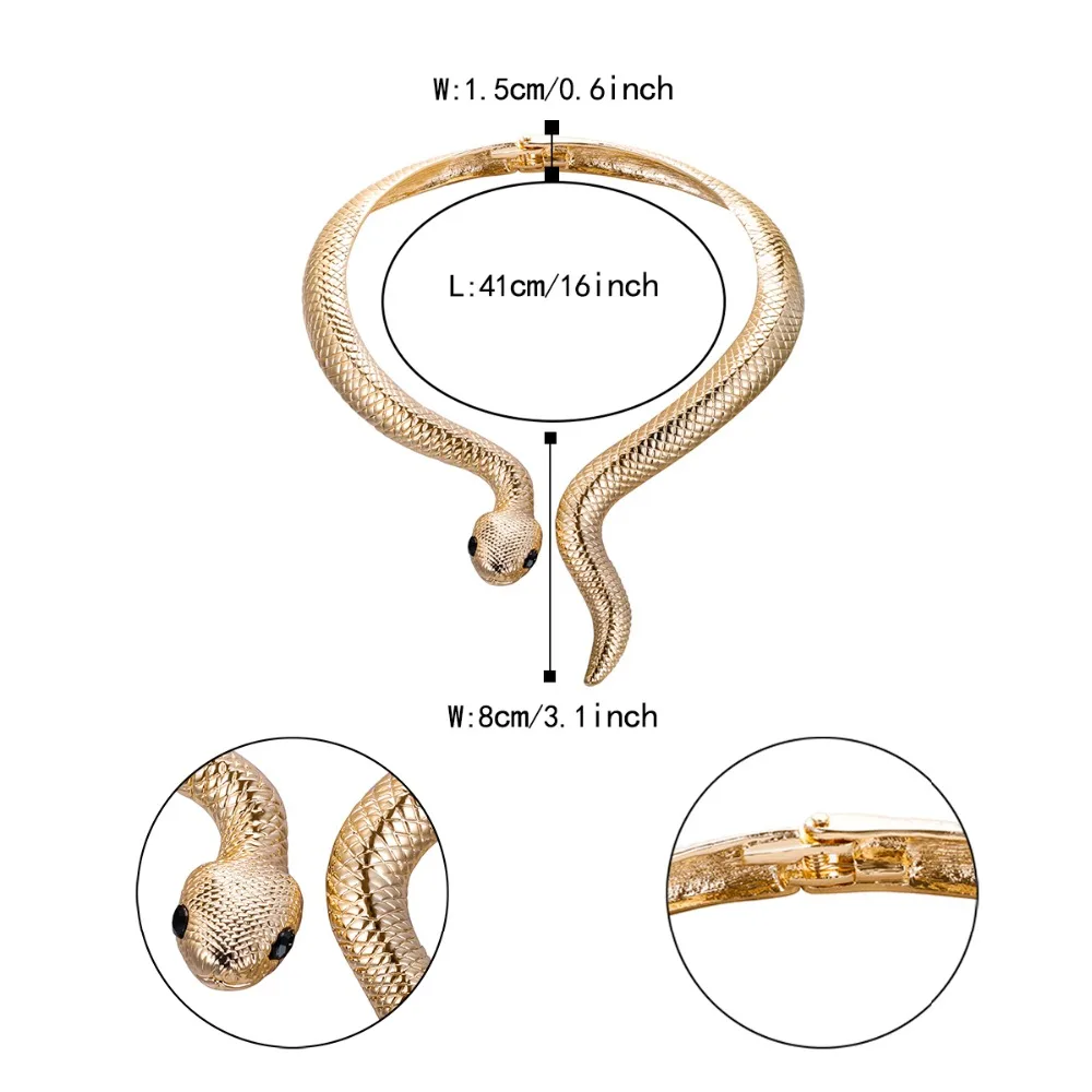 Necklace Snake Choker Women Goth Aesthetic Statement Animal Party Jewelry Collier Femme Kpop Fashion Mujer Collares Gift
Necklace Snake Choker Women Goth Aesthetic Statement Animal Party Jewelry Collier Femme Kpop Fashion Mujer Collares Gift